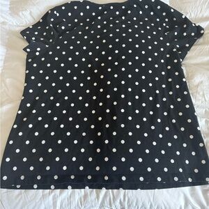 Chico's Black and White Polka Dot Short Sleeve Top
